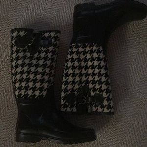 Houndstooth Rainboots